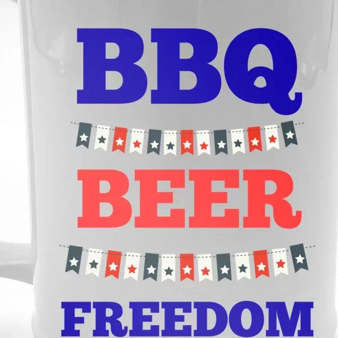 Bbq Beer Freedom Gift Front & Back Beer Stein