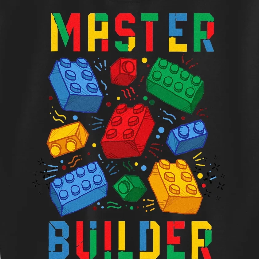 Brick Builder Funny Blocks Master Builder Kids Sweatshirt