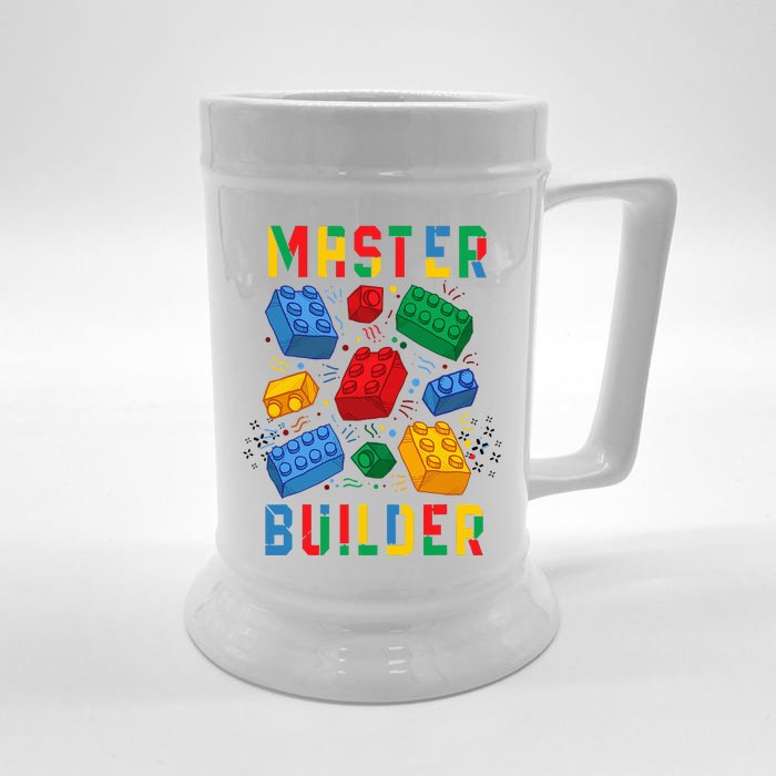 Brick Builder Funny Blocks Master Builder Front & Back Beer Stein