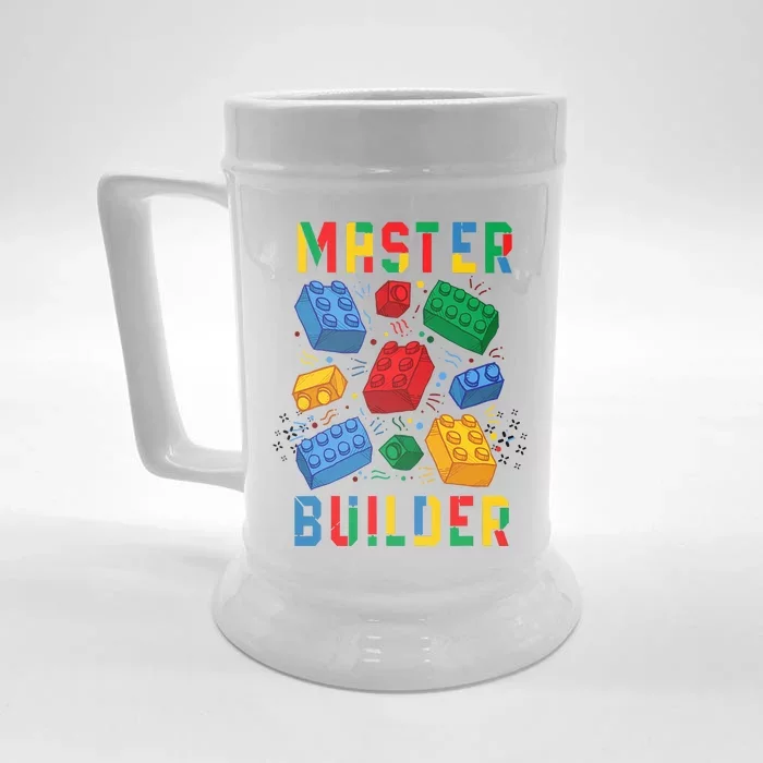 Brick Builder Funny Blocks Master Builder Front & Back Beer Stein