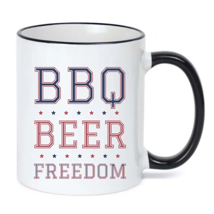 Bbq Beer Freedom Gift Black Color Changing Mug