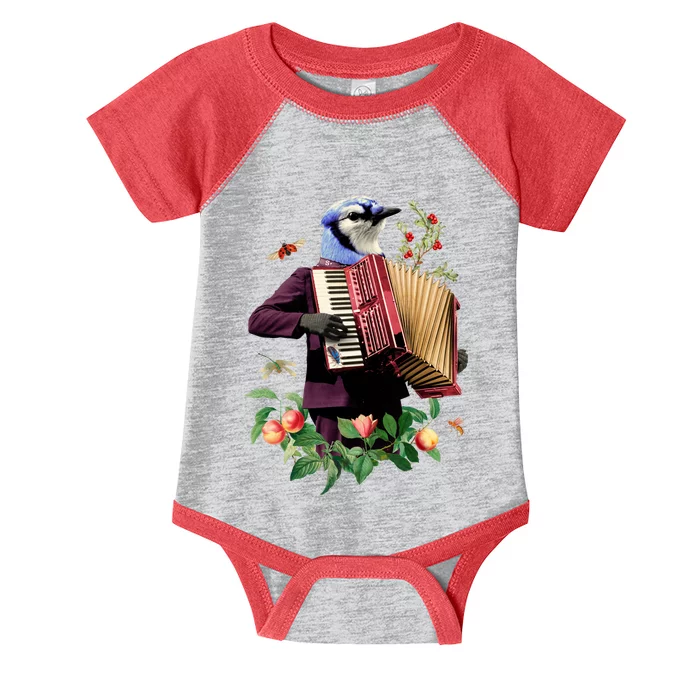 Blue Bird Fancy Animal Musician Infant Baby Jersey Bodysuit