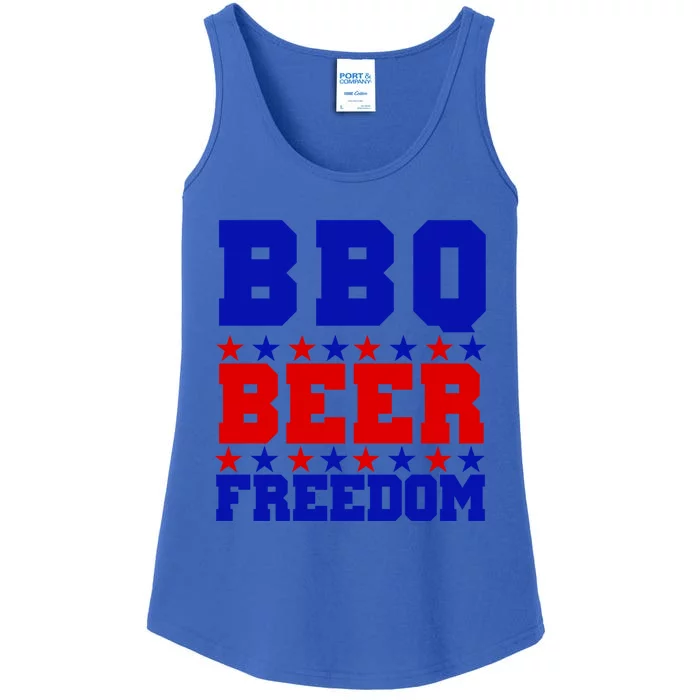 Bbq Beer Freedom Meaningful Gift Ladies Essential Tank