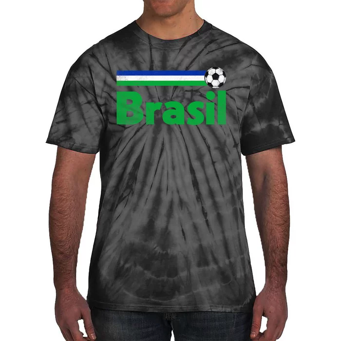 Brasil Brazil Fan Retro Vintage Flag Tie-Dye T-Shirt