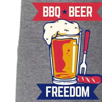 BBQ Beer Freedom America USA Party Summer Doggie 3-End Fleece Hoodie