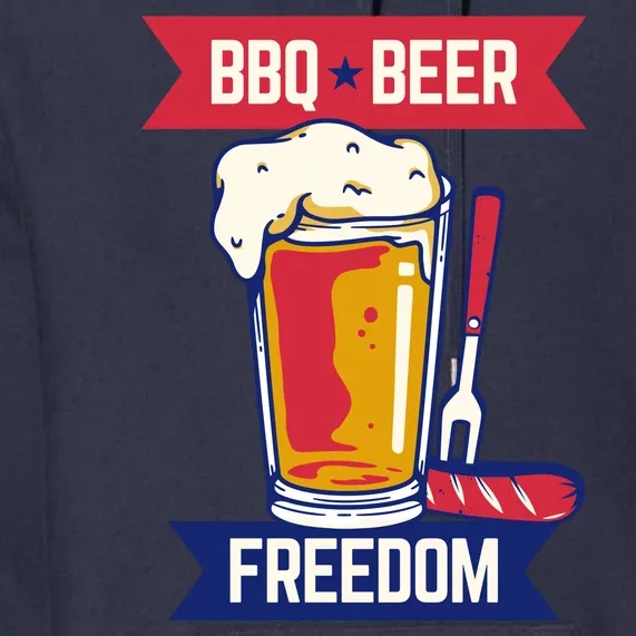 BBQ Beer Freedom America USA Party Summer Premium Hoodie