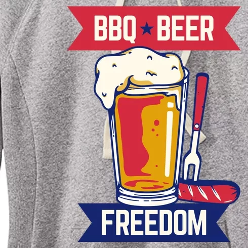 BBQ Beer Freedom America USA Party Summer Women's Fleece Hoodie