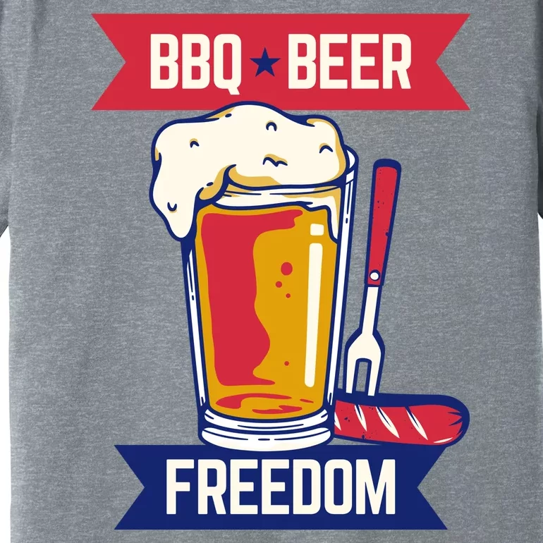 BBQ Beer Freedom America USA Party Summer Premium T-Shirt