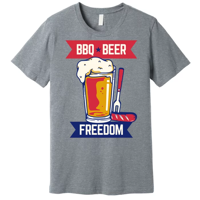 BBQ Beer Freedom America USA Party Summer Premium T-Shirt