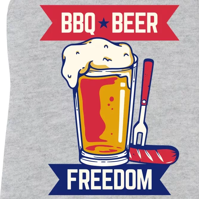 BBQ Beer Freedom America USA Party Summer Women's Racerback Tank