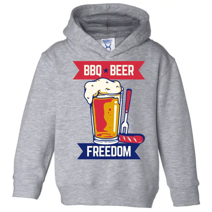 BBQ Beer Freedom America USA Party Summer Toddler Hoodie