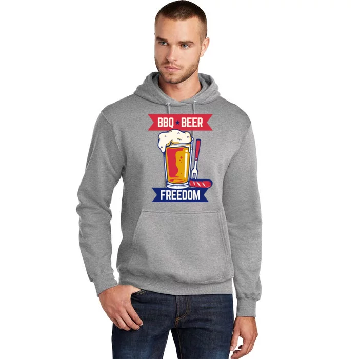 BBQ Beer Freedom America USA Party Summer Tall Hoodie