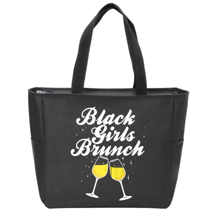 Black Brunch Funny Mimosa Black Brunch Zip Tote Bag