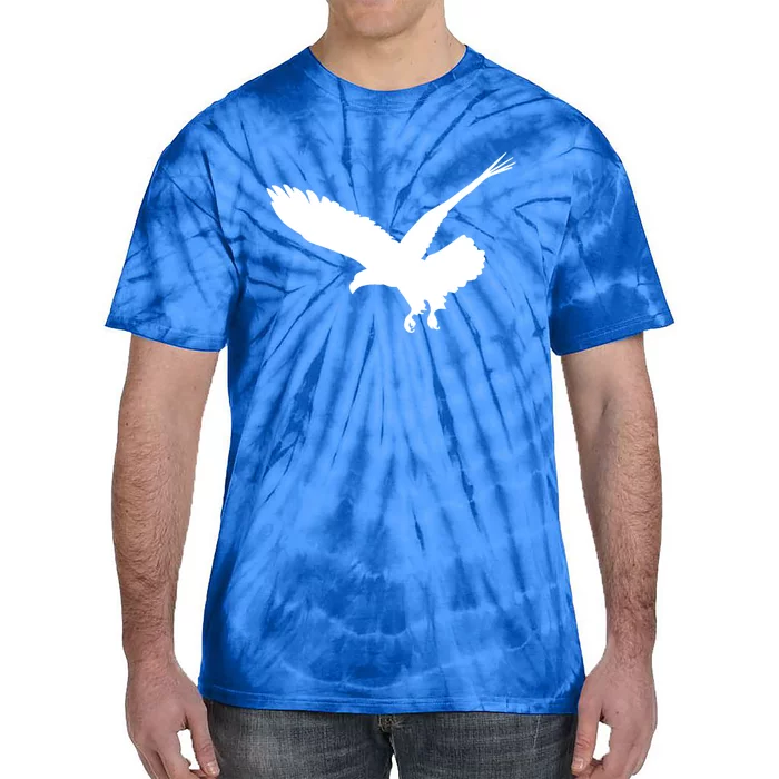 Beautiful Black Flying Eagle Bird Silhouette Gift Tie-Dye T-Shirt