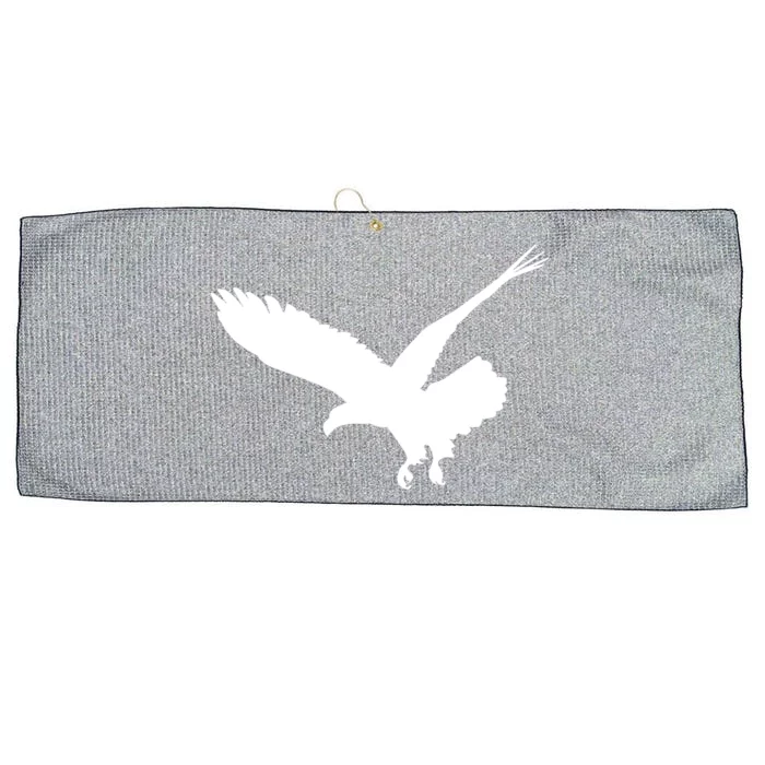 Beautiful Black Flying Eagle Bird Silhouette Gift Large Microfiber Waffle Golf Towel