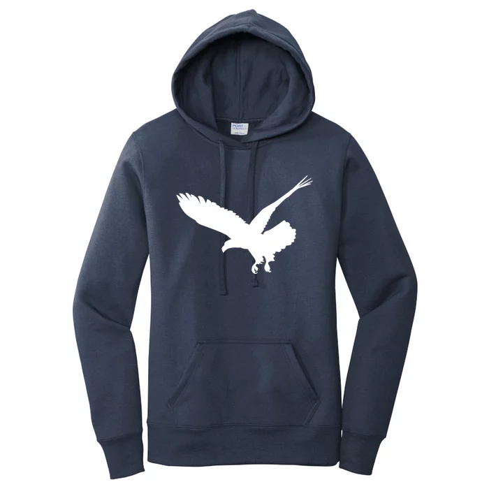 Beautiful Black Flying Eagle Bird Silhouette Gift Women's Pullover Hoodie