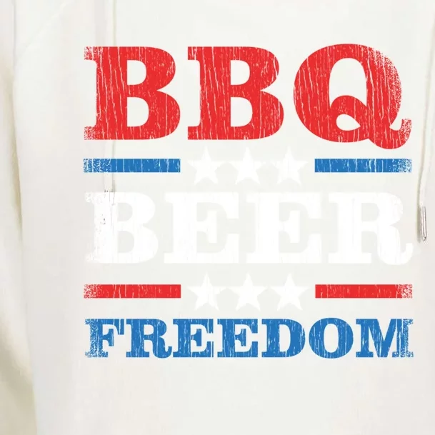 Bbq Beer Freedom Usa Party Gift Great Gift Womens Funnel Neck Pullover Hood