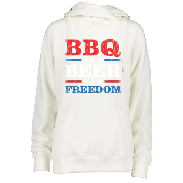 Bbq Beer Freedom Usa Party Gift Great Gift Womens Funnel Neck Pullover Hood