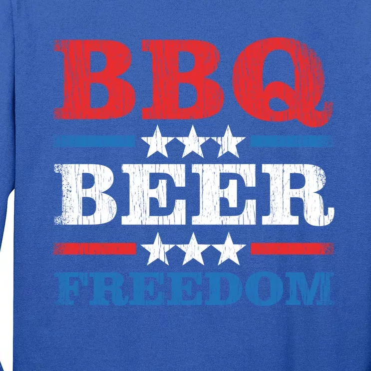 Bbq Beer Freedom Usa Party Gift Great Gift Long Sleeve Shirt