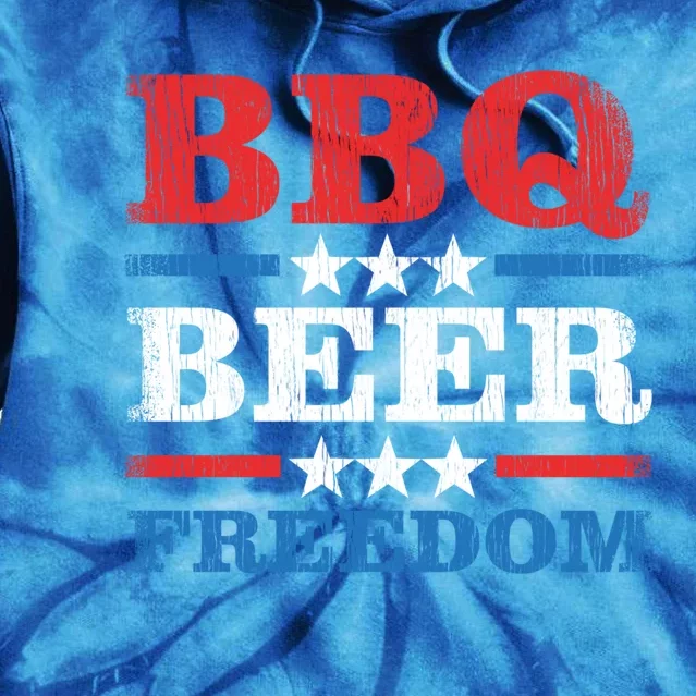 Bbq Beer Freedom Usa Party Gift Great Gift Tie Dye Hoodie