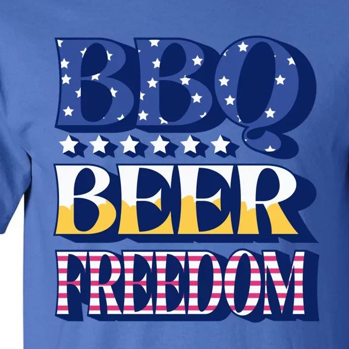 Bbq Beer Freedom Food Fun Gift Tall T-Shirt