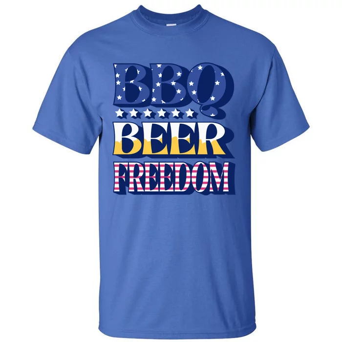 Bbq Beer Freedom Food Fun Gift Tall T-Shirt