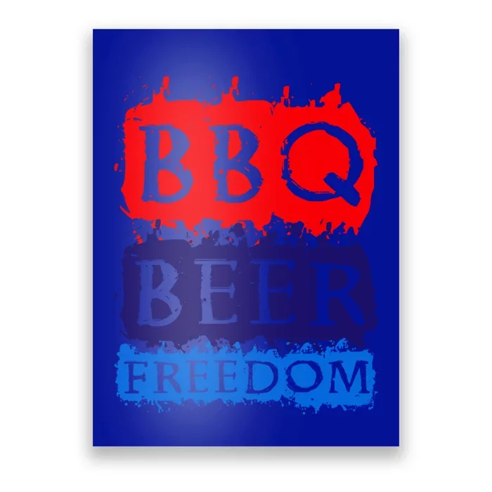 Bbq Beer Freedom For All Americans Gift Poster