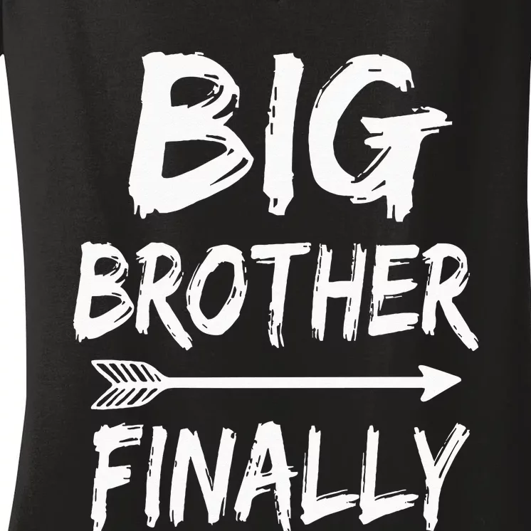 Big Brother Finally Novelty Older Brothers Women's V-Neck T-Shirt