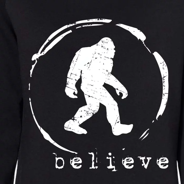 Believe Bigfoot Facts Silhouette Funny Sasquatch Womens California Wash Sweatshirt