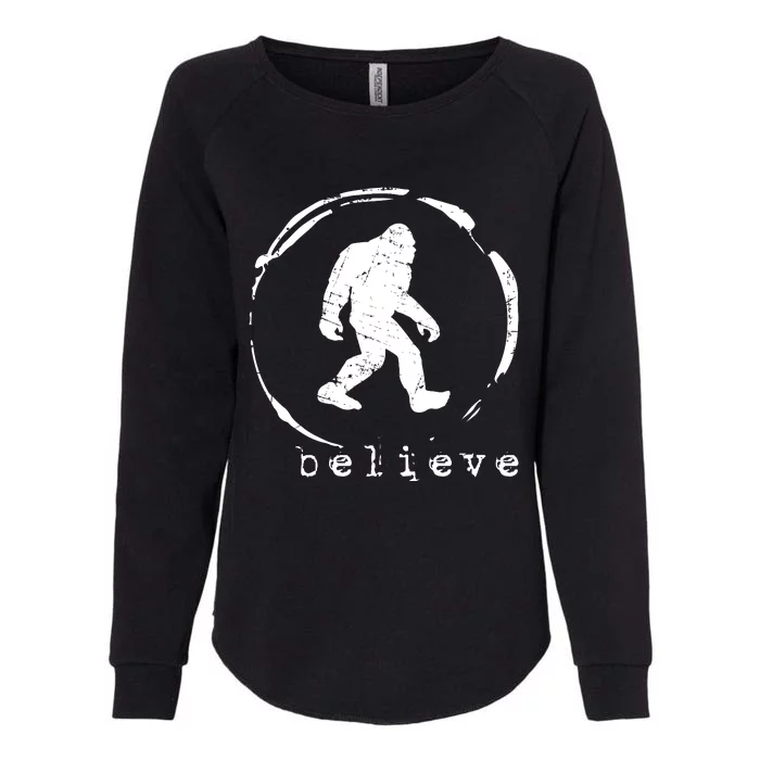 Believe Bigfoot Facts Silhouette Funny Sasquatch Womens California Wash Sweatshirt