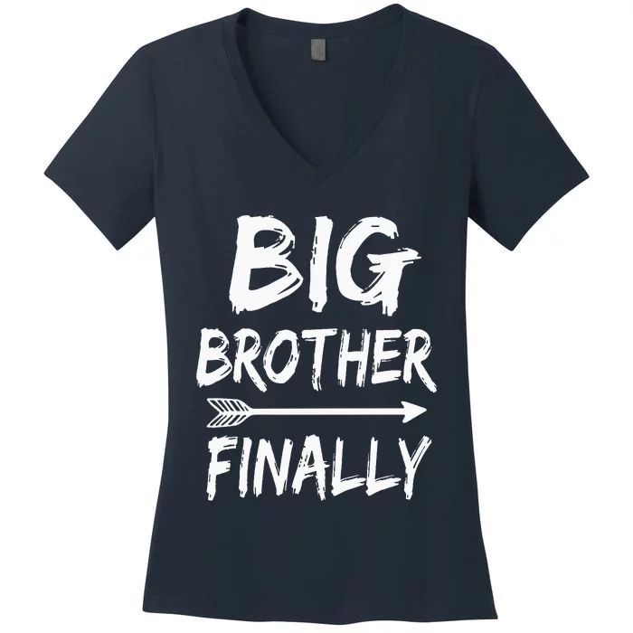 Big Brother Finally Novelty Older Brothers Women's V-Neck T-Shirt