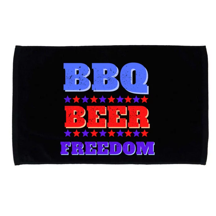 Bbq Beer Freedom For American Usa Party Great Gift Microfiber Hand Towel