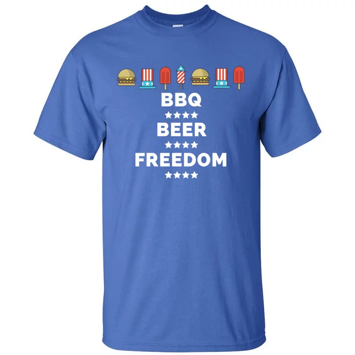 Bbq Beer Freedom Gift Tall T-Shirt