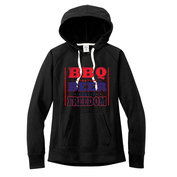 Bbq Beer Freedom Gift Women's Fleece Hoodie