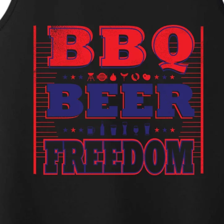 Bbq Beer Freedom Gift Performance Tank