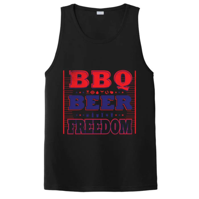 Bbq Beer Freedom Gift Performance Tank