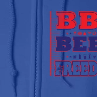 Bbq Beer Freedom Gift Full Zip Hoodie