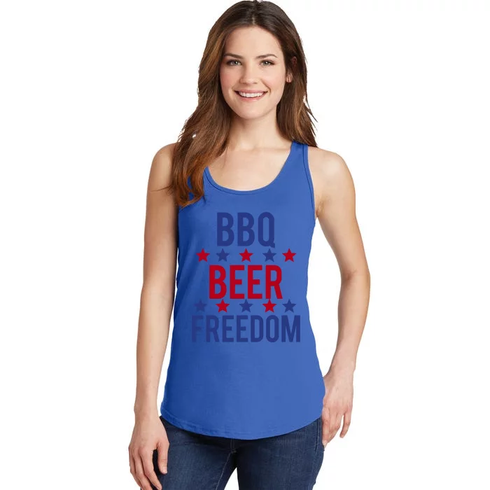 Bbq Beer Freedom Gift Ladies Essential Tank