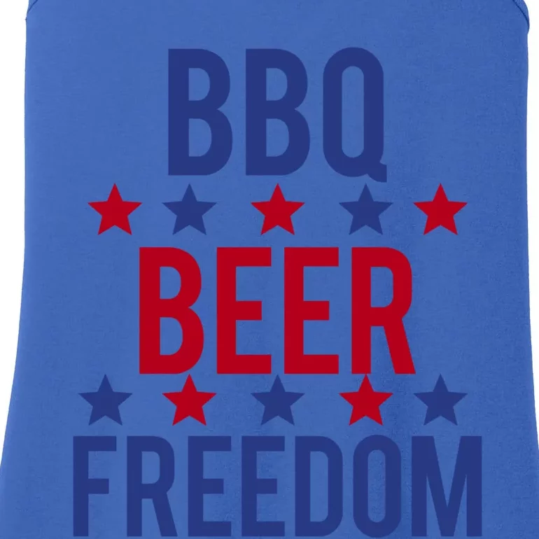 Bbq Beer Freedom Gift Ladies Essential Tank