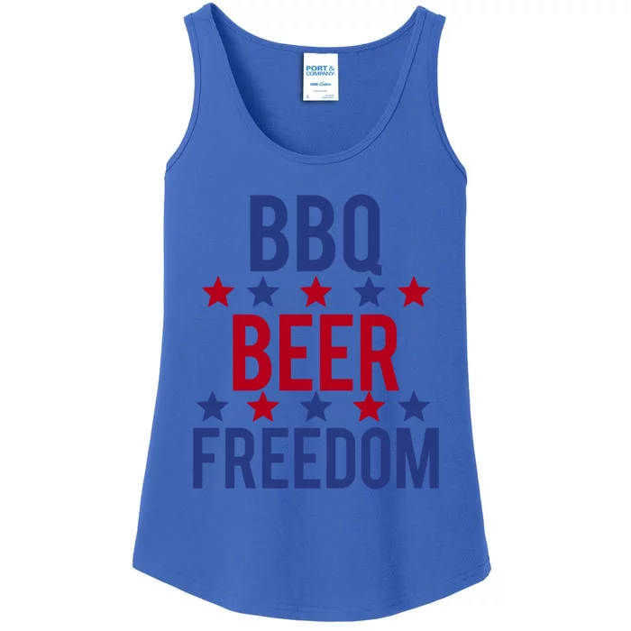 Bbq Beer Freedom Gift Ladies Essential Tank