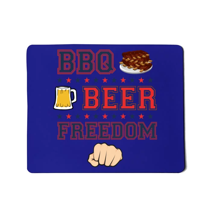 Bbq Beer Freedom Grilling Dad Uncle Trucker Funny Gift Cute Gift Mousepad