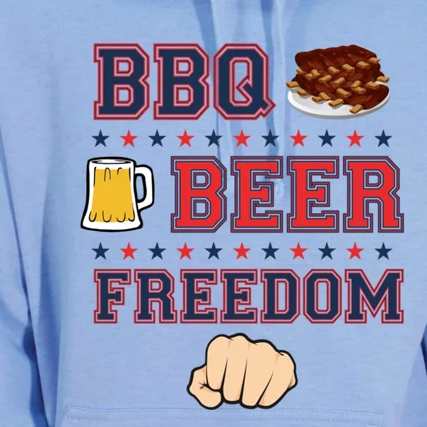 Bbq Beer Freedom Grilling Dad Uncle Trucker Funny Gift Cute Gift Unisex Surf Hoodie