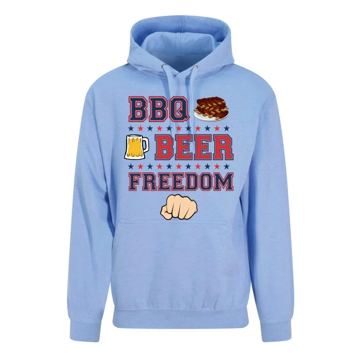 Bbq Beer Freedom Grilling Dad Uncle Trucker Funny Gift Cute Gift Unisex Surf Hoodie