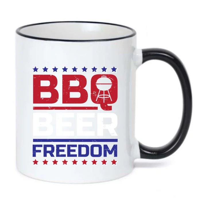 Bbq Beer Freedom Grilling Alcohol Gift Funny Gift Black Color Changing Mug