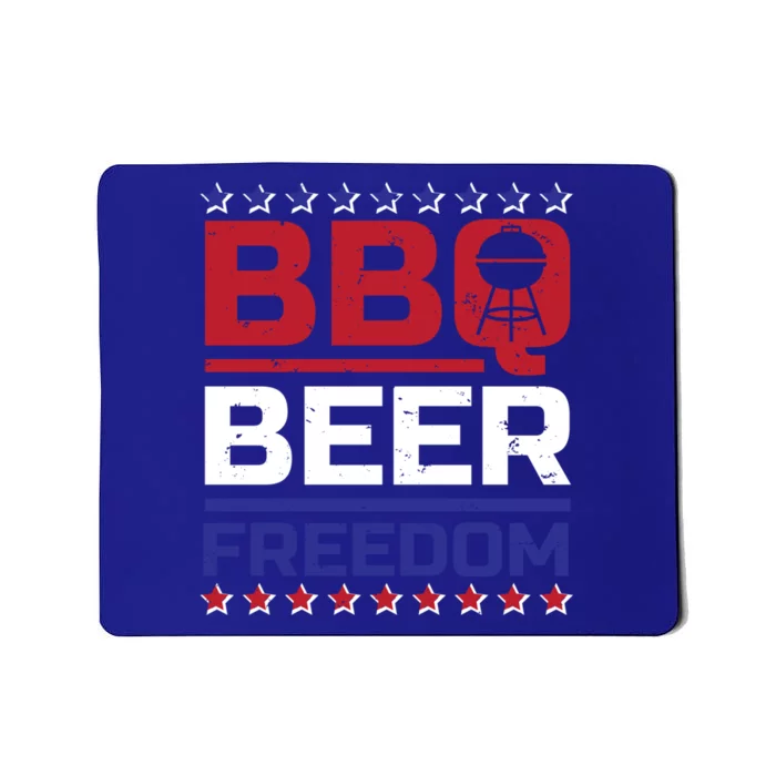 Bbq Beer Freedom Grilling Alcohol Gift Funny Gift Mousepad