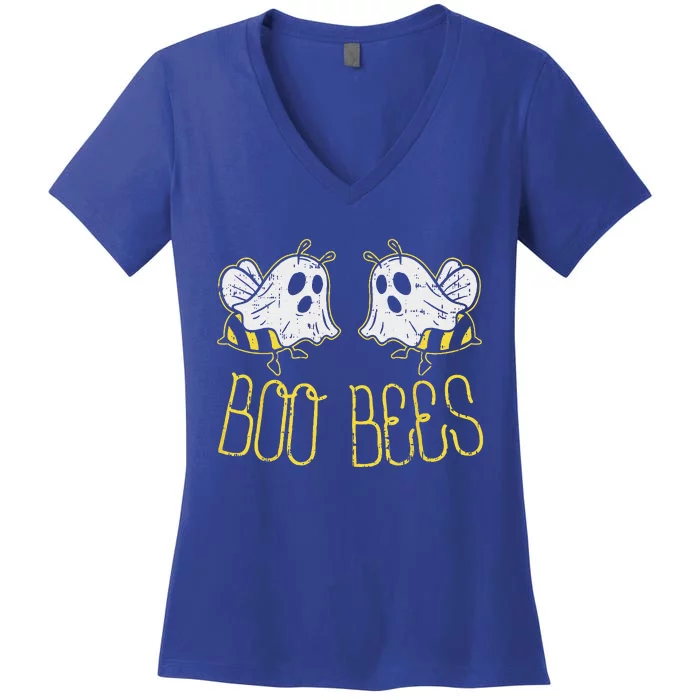 Boo Bees Funny Couples Halloween Costume For Her Women's V-Neck T-Shirt