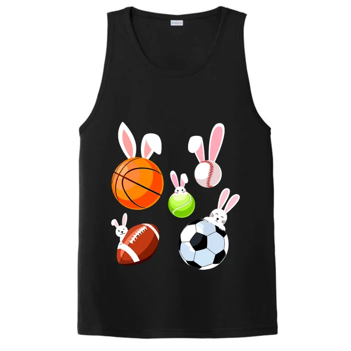 Basketball Baseball Football Soccer Sports Easter Bunny Performance Tank