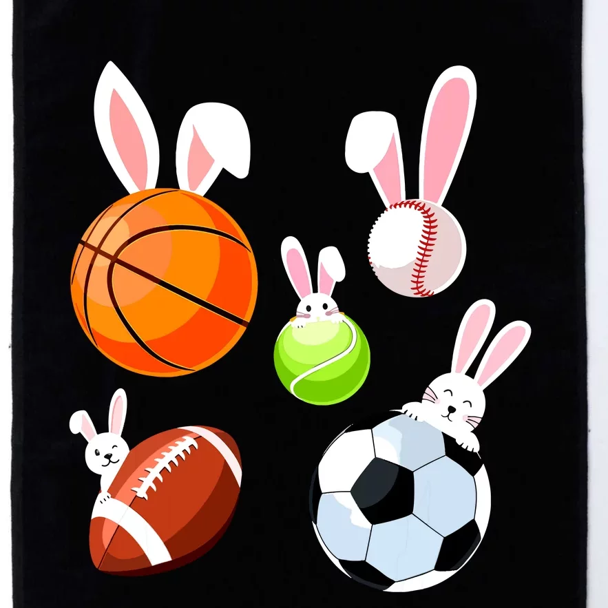 Basketball Baseball Football Soccer Sports Easter Bunny Platinum Collection Golf Towel