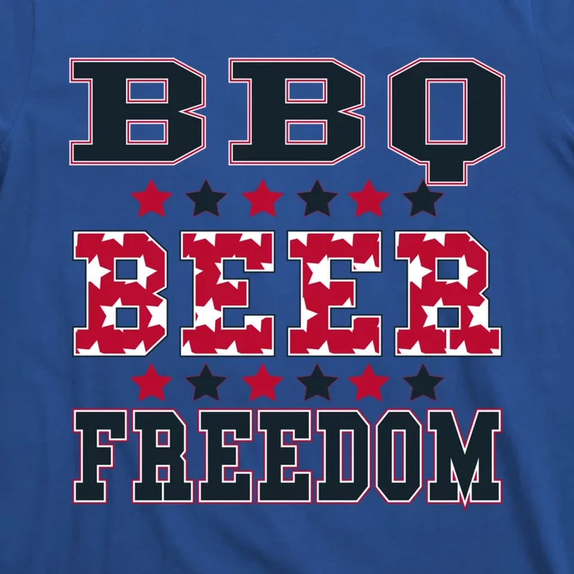 Bbq Beer Freedom Patriotic July Fourth Political Redneck Cute Gift T-Shirt