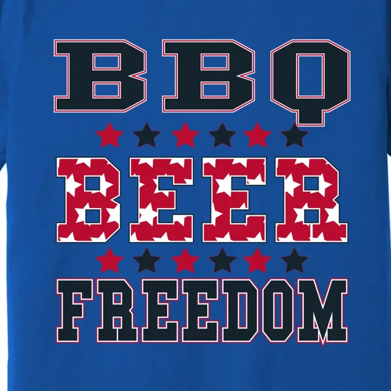 Bbq Beer Freedom Patriotic July Fourth Political Redneck Cute Gift Premium T-Shirt